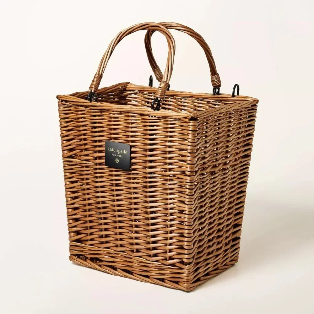 Kate Spade New York x Target Woven Bicycle Basket‎ Natural Willow - Spring 2025